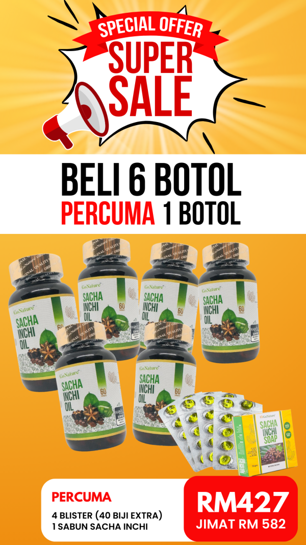 Pakej Harga Ahli - 6 Botol Sacha Inchi Oil (softgel)