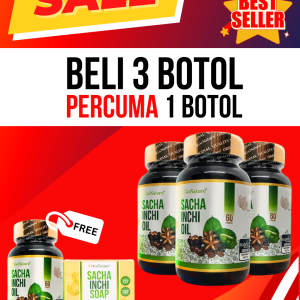 Pakej Berbaloi - 3+1 Botol Sacha Inchi Oil (softgel)