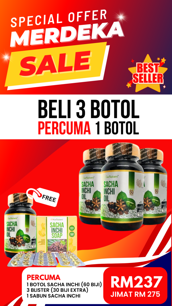Pakej Berbaloi - 3+1 Botol Sacha Inchi Oil (softgel)