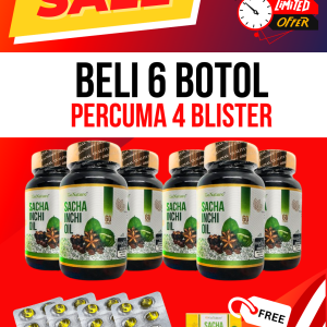 Pakej Harga Ahli - 6 Botol Sacha Inchi Oil (softgel)